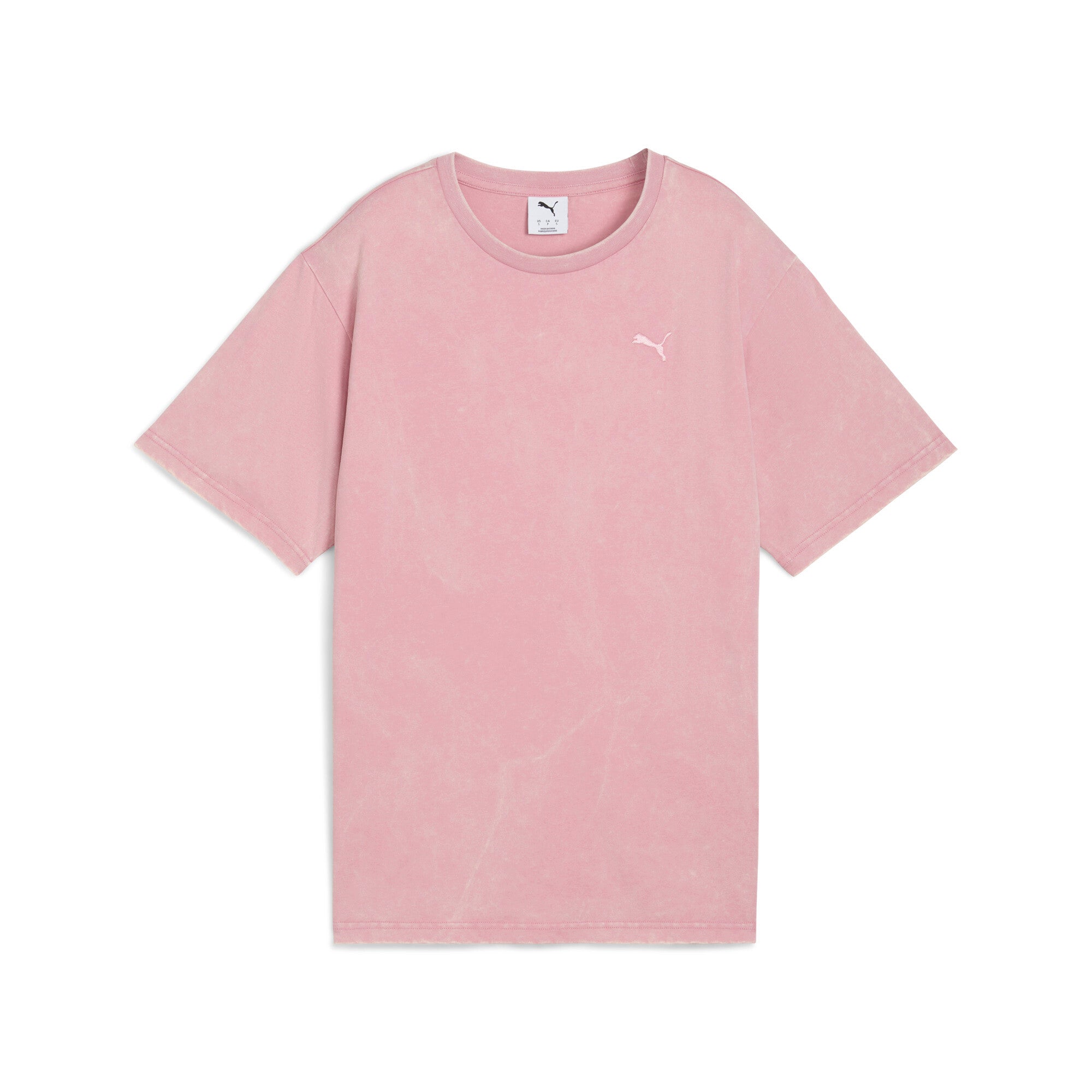 PUMA ESSENTIALS ELEVATED relaxed wash tee in poised pink - Image 4
