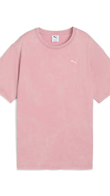 PUMA ESSENTIALS ELEVATED relaxed wash tee in poised pink - Image 4