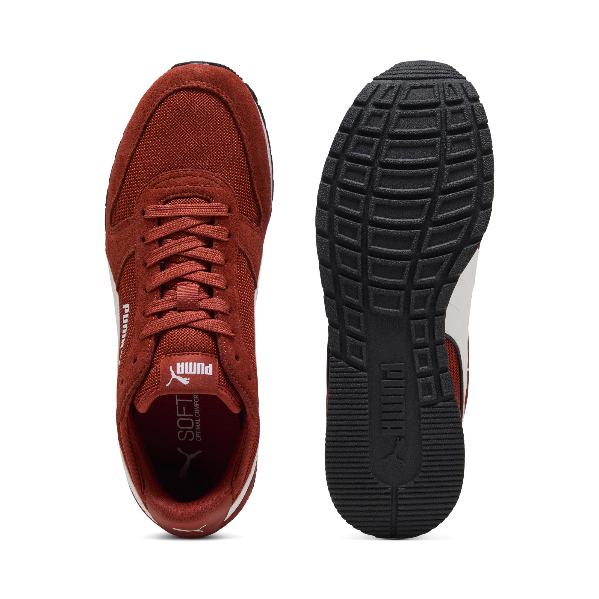 PUMA ST miler sneakers unisex in bordeaux red and white - Image 4