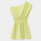 Mango vestido virginia in lime - Image 4