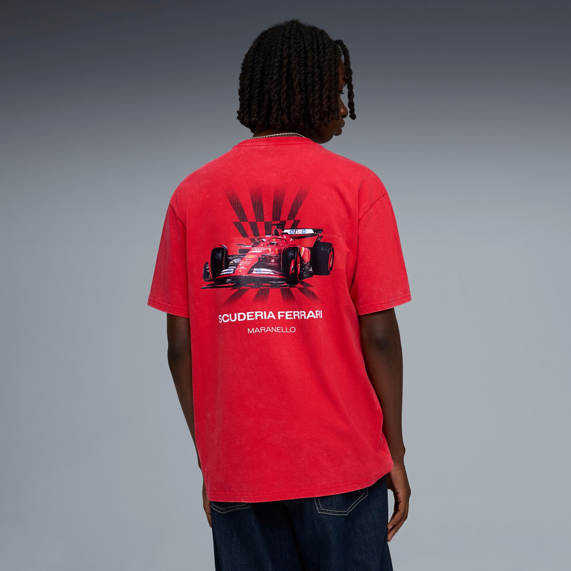 PUMA scuderia ferrari car graphic tee II men in rosso corsa - Image 4