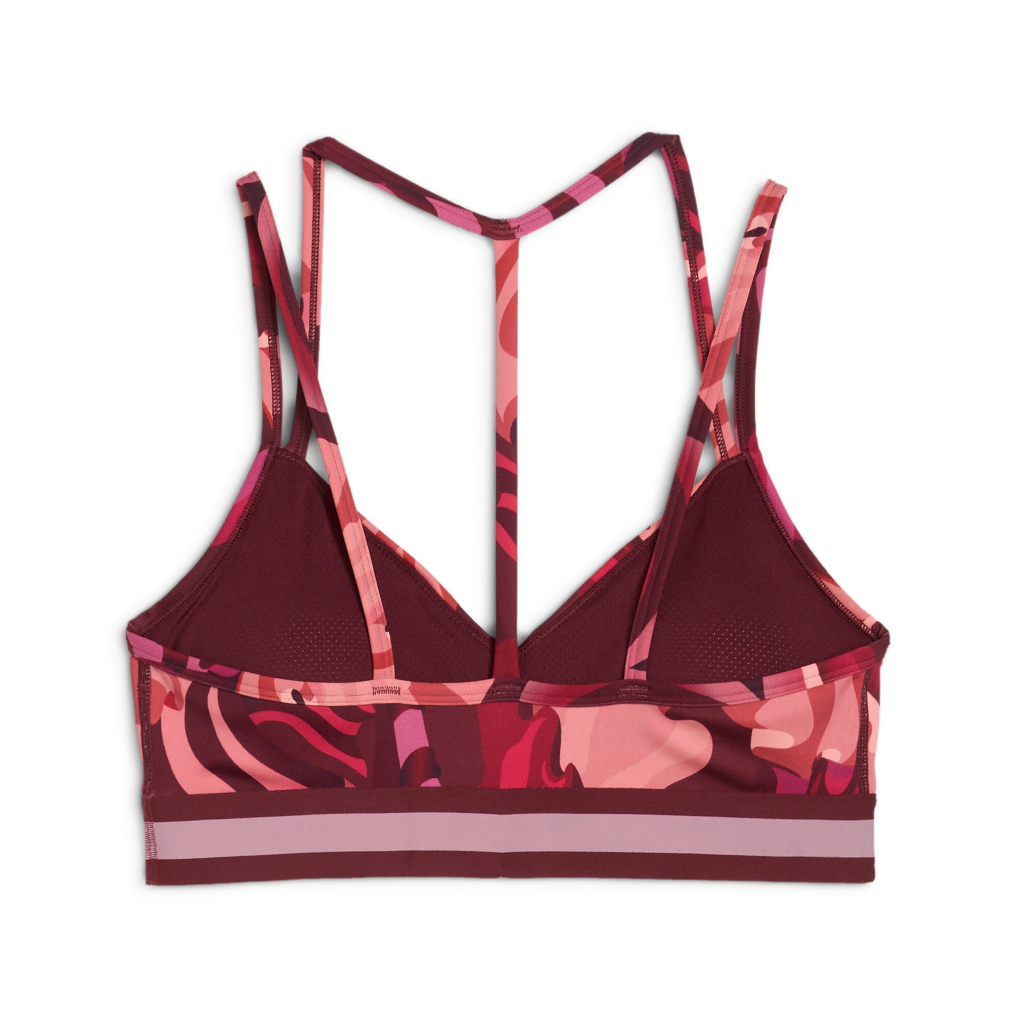 PUMA Floral ribbon low-support bra in ruby shimmer - Image 5
