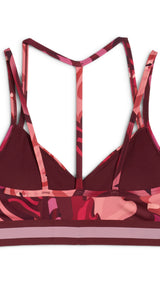 PUMA Floral ribbon low-support bra in ruby shimmer - Image 5