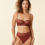Etam flexi lace - sc balconnet in russet brick
