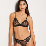 Etam palmes - sa triangle in black