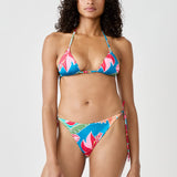 Etam hibiscus - bresilien ficelle in blue/green print