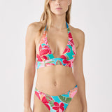 Etam hibiscus - SA triangle in blue/green print