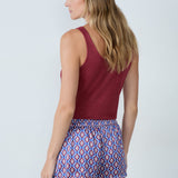 Etam mally - short in blue/green print
