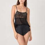 Etam virtuose satin - short in black