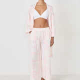 Etam magnolia - pantalon 7/8 spe in rose print
