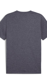 PUMA ESSENTIALS no. 1 logo heather tee in new navy - Image 5