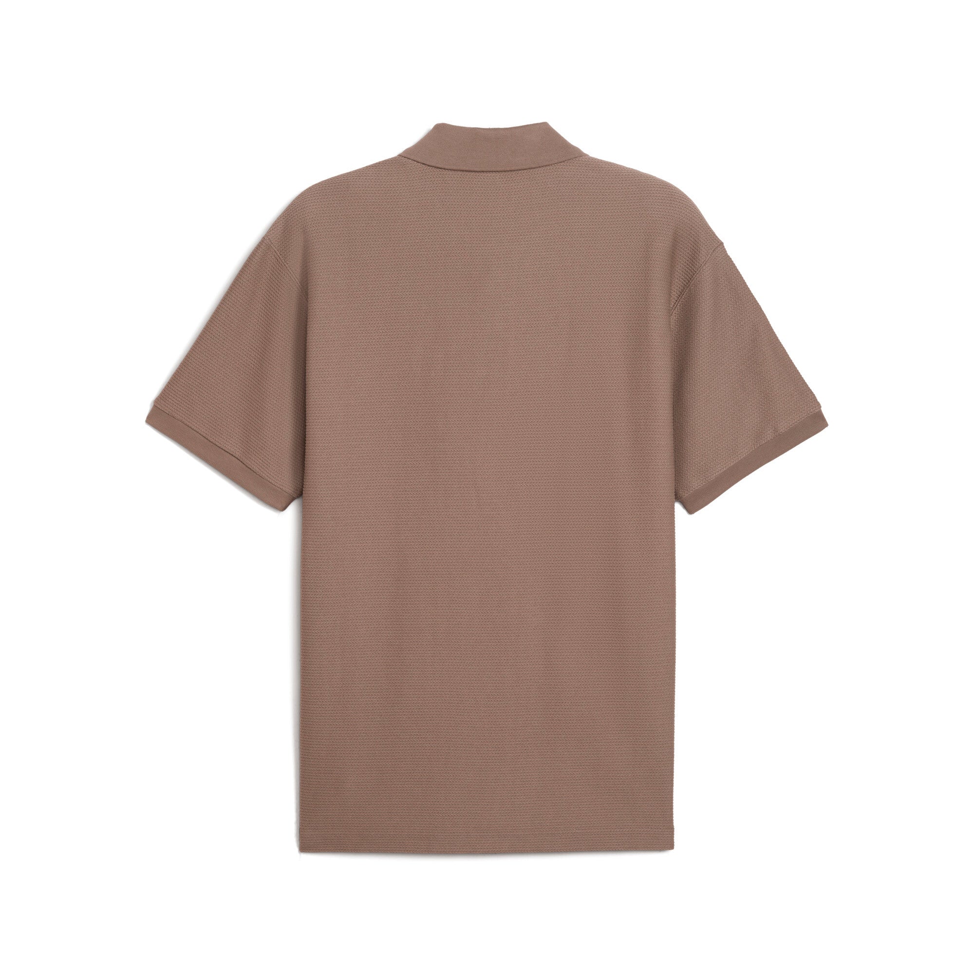 PUMA Premium ESSENTIALS relaxed jacquard polo in totally taupe - Image 5