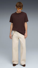 PUMA essentials small No.1 logo tee men in chocolate brown - Image 5