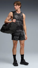 PUMA run velocity printed running 5" shorts men in black - Image 5
