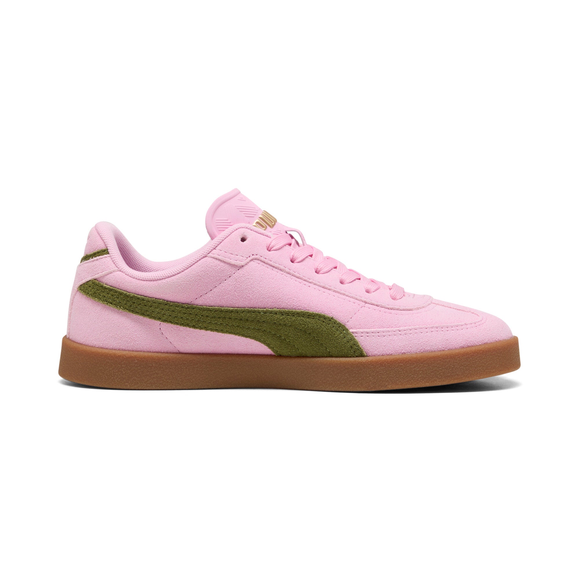 PUMA club II era sneakers unisex (400717) in pink shimmer and olive green - Image 5