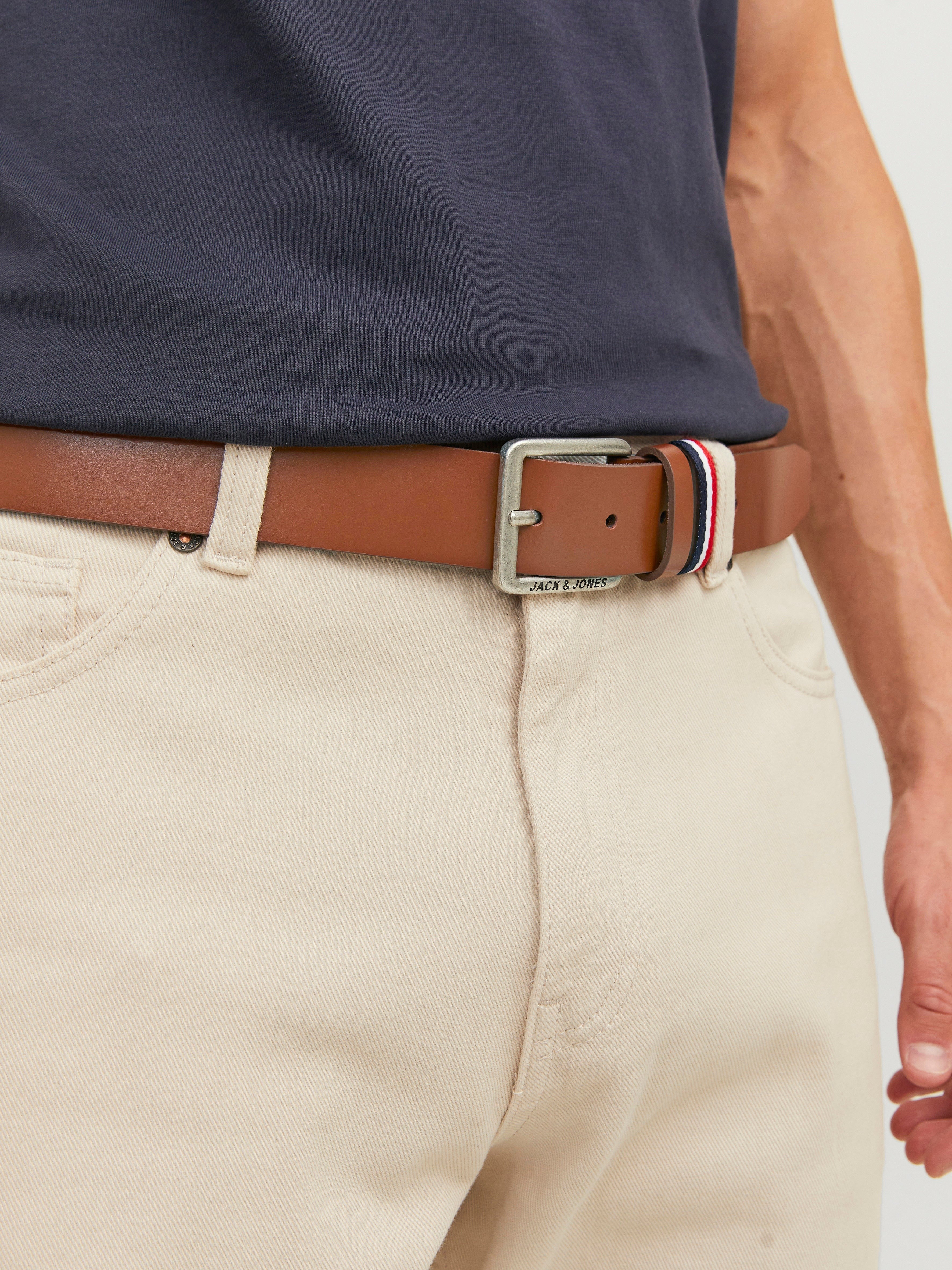 JACK & JONES JACESPO belt in cognac - Image 5