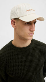 JACK & JONES JACFRAME norrebro cap in antique white - Image 5