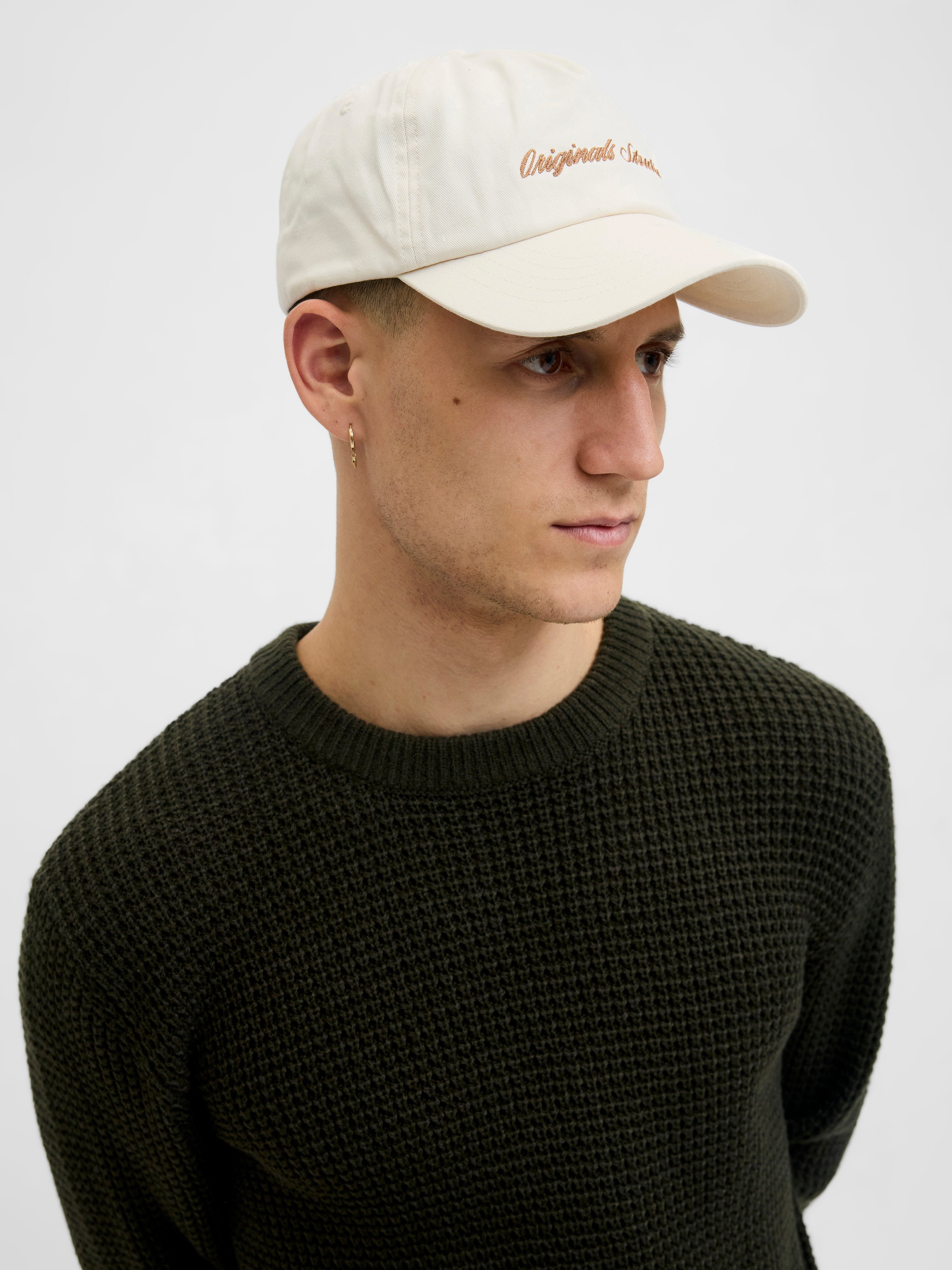 JACK & JONES JACFRAME norrebro cap in antique white - Image 5