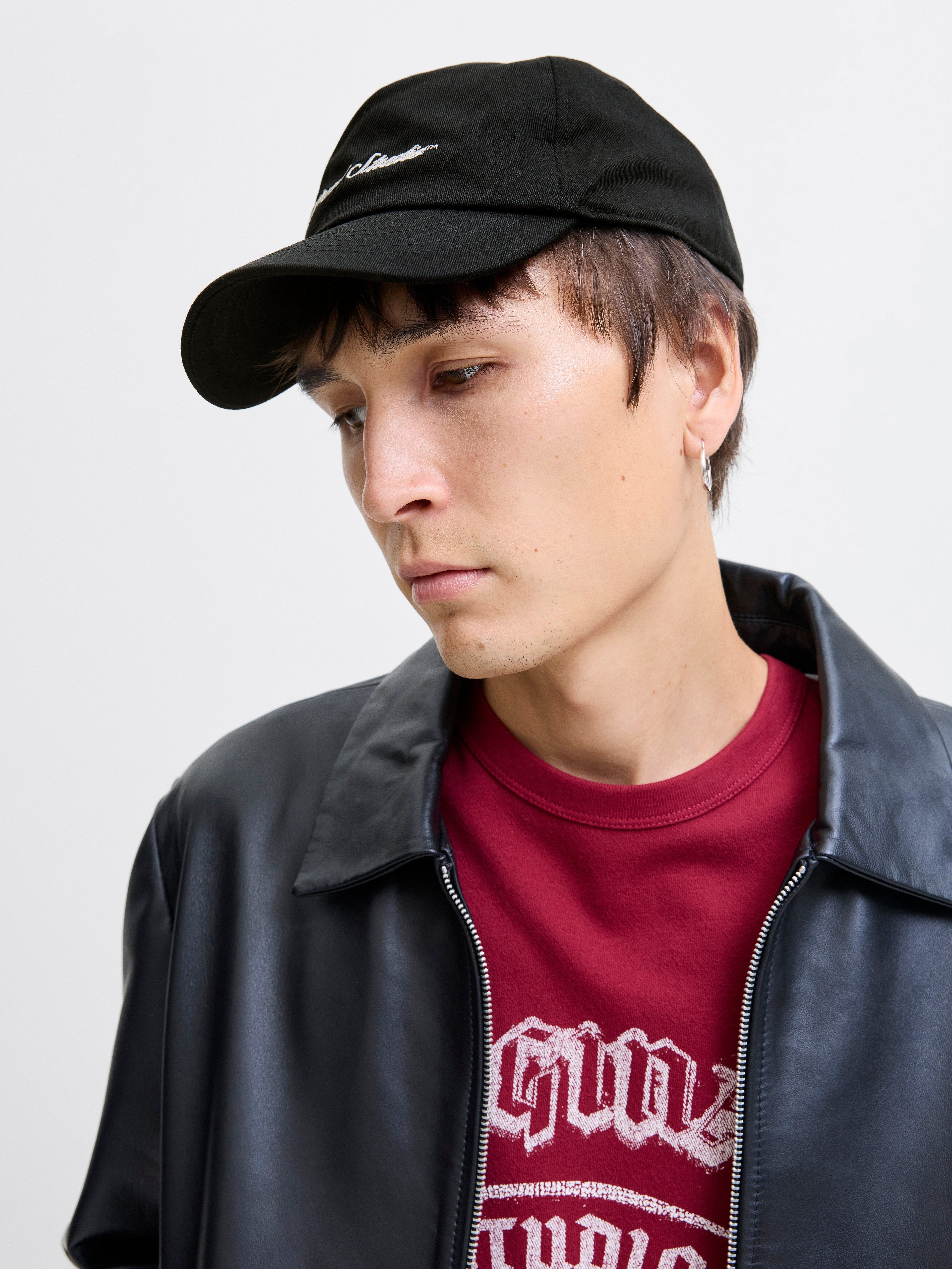 JACK & JONES JACFRAME norrebro cap in black - Image 5