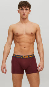 JACK & JONES JACLICHFIELD trunks pack in burgundy - Image 1