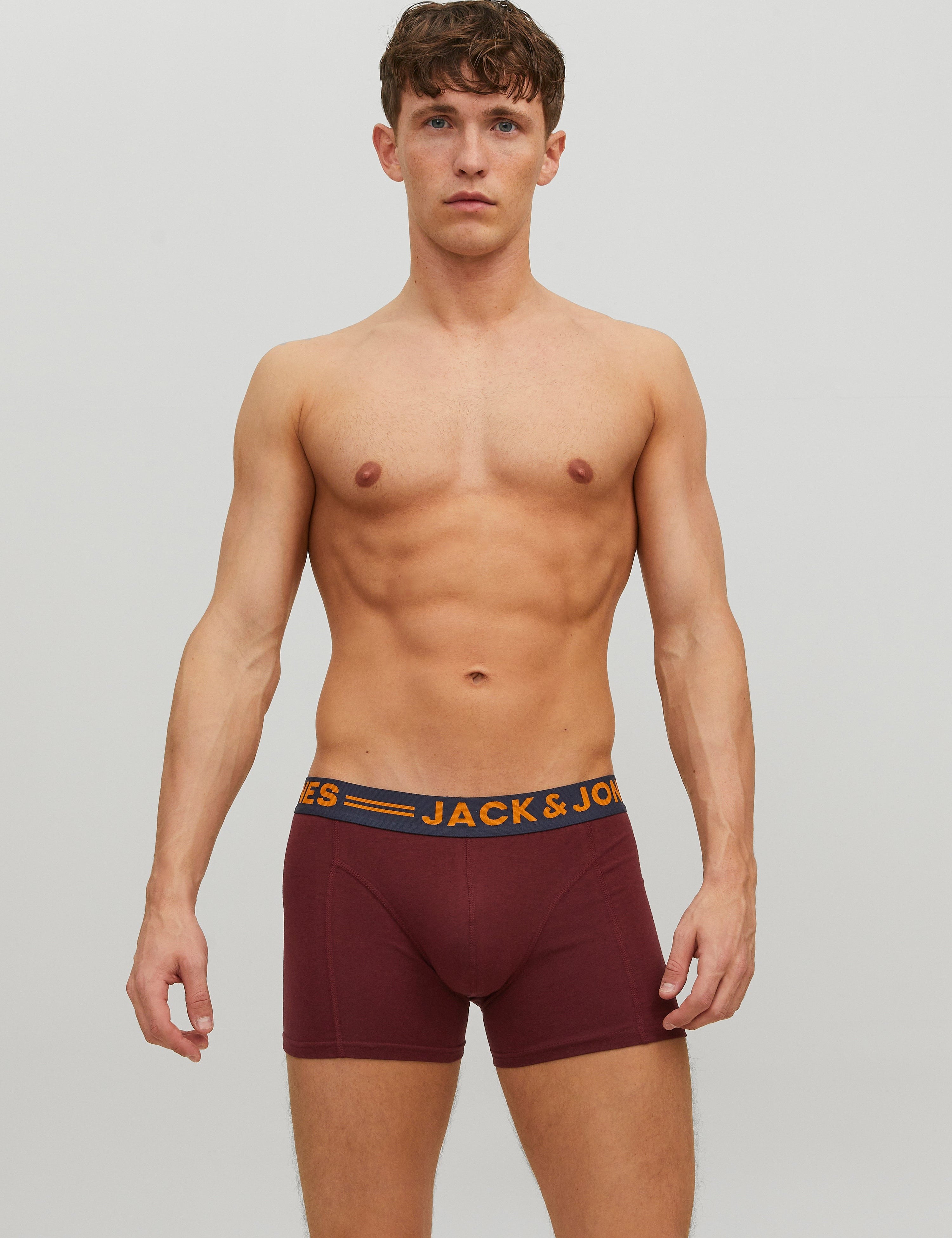 JACK & JONES JACLICHFIELD trunks pack in burgundy - Image 1