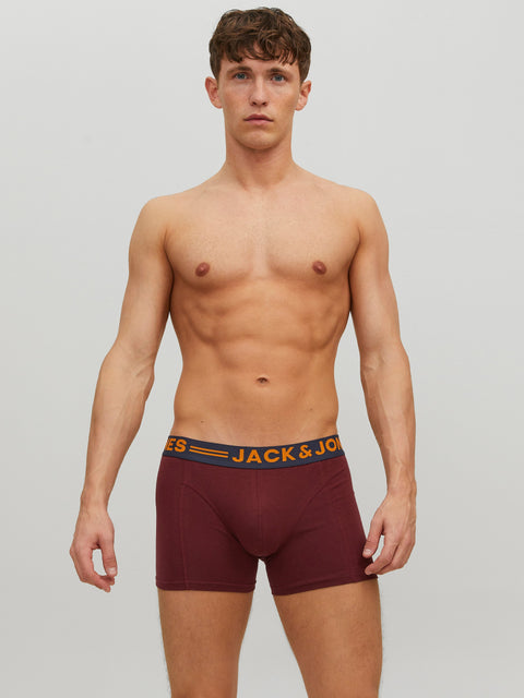 JACK & JONES JACLICHFIELD trunks pack in burgundy