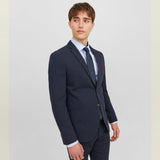 JACK & JONES JACSOLID tie in navy blazer - Image 1