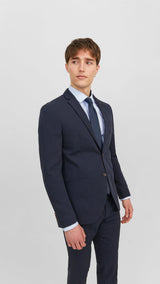 JACK & JONES JACSOLID tie in navy blazer - Image 1