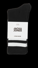JACK & JONES JACTRAVIS tennis sock pack in black - Image 3