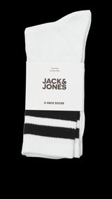 JACK & JONES JACTRAVIS tennis sock pack in white - Image 4