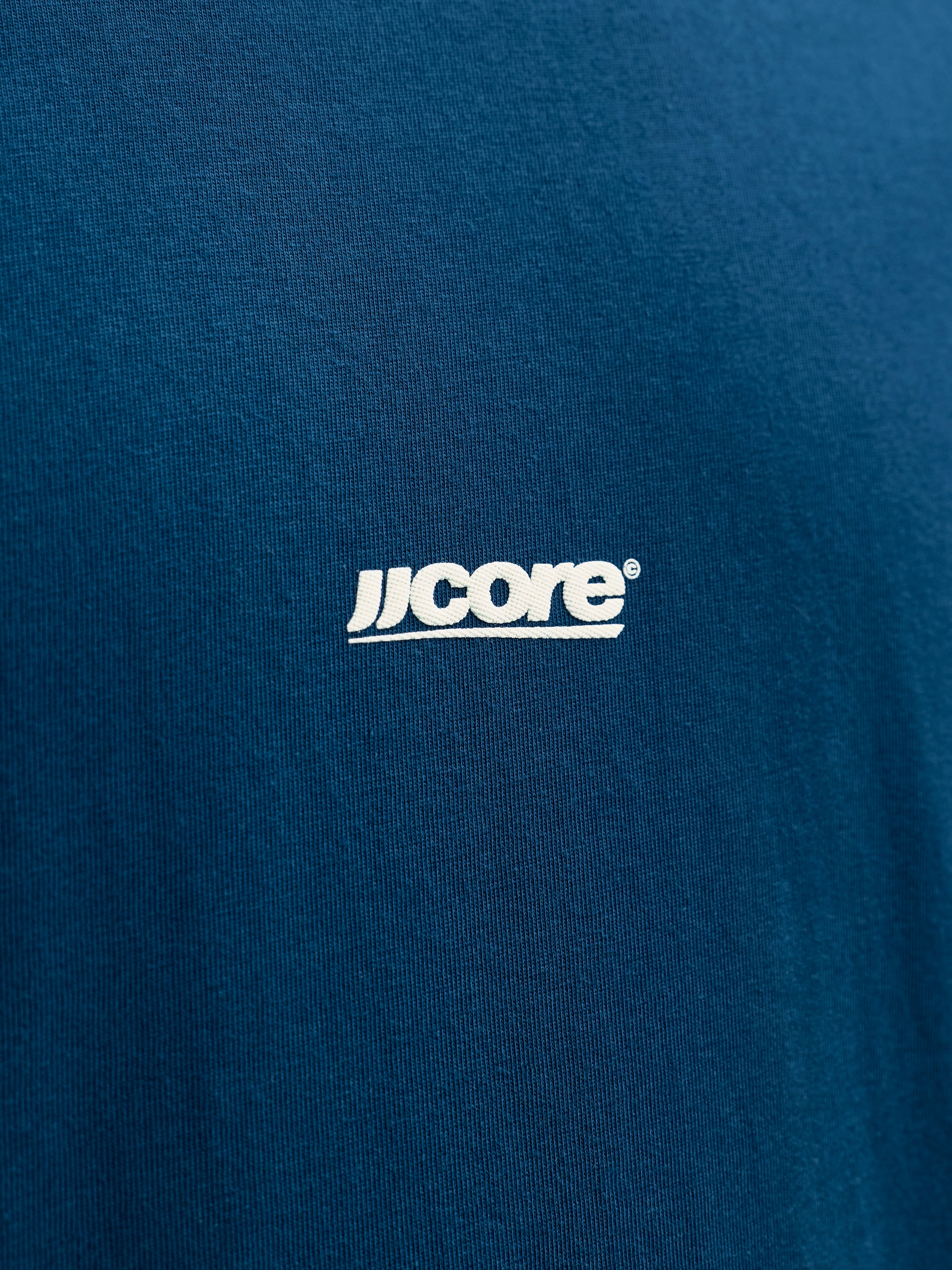 JACK & JONES JCOCLUB back text print tee crew neck - poseidon