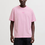 JACK & JONES JCOCLUB back text print tee crew neck - sweet corn