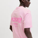 JACK & JONES JCOCLUB back text print tee crew neck - sweet corn