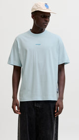 JACK & JONES JCOCLUB back text print tee crew neck - asphalt