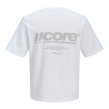 JACK & JONES JCOCLUB back text print tee crew neck - bright white
