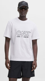 JACK & JONES JCOCNZAMSTERDAM branding t-shirt in bright white - Image 1