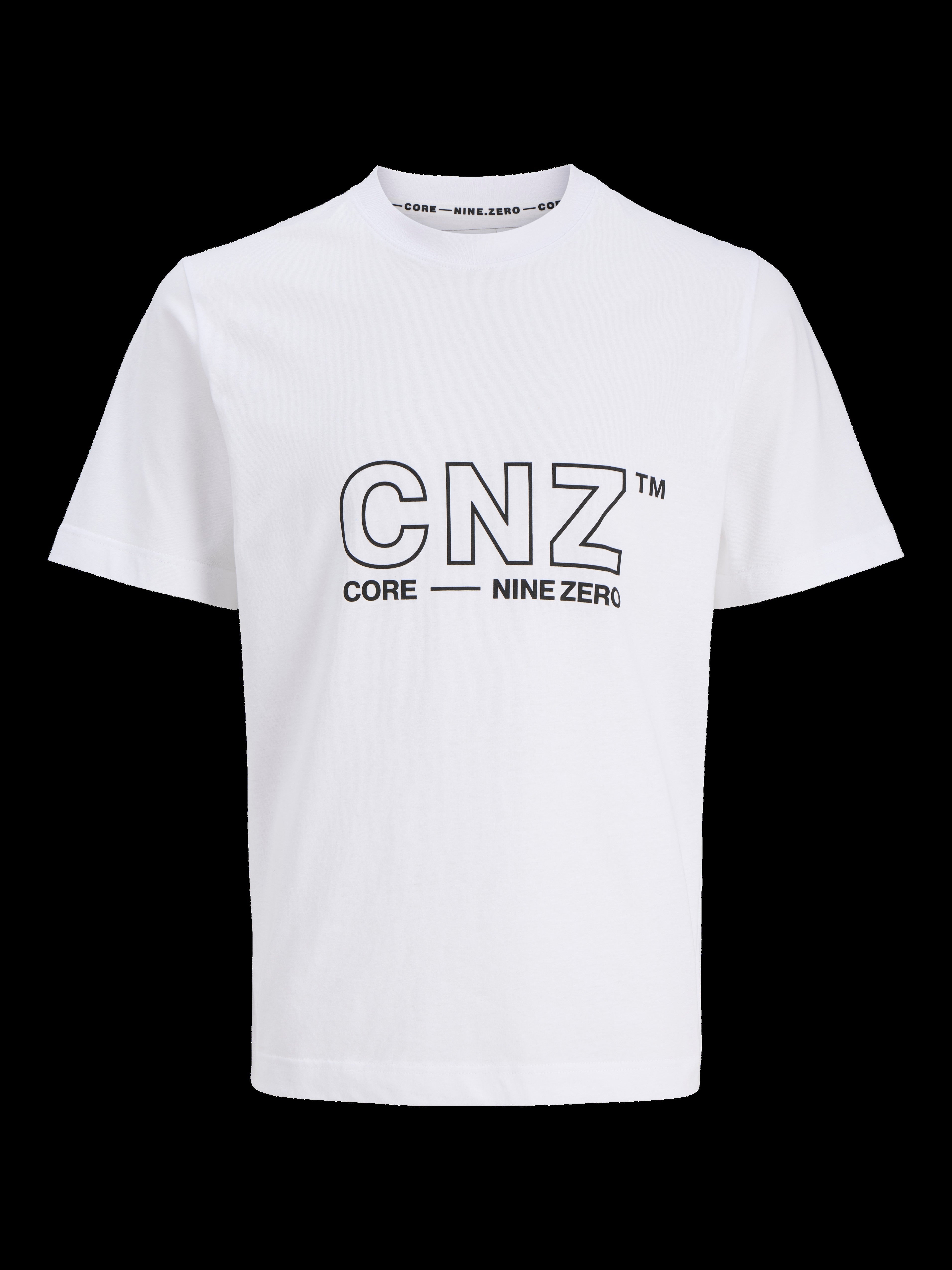 JACK & JONES JCOCNZAMSTERDAM branding t-shirt in bright white - Image 3