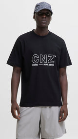 JACK & JONES JCOCNZAMSTERDAM branding t-shirt in black - Image 1