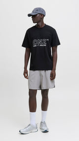 JACK & JONES JCOCNZAMSTERDAM branding t-shirt in black - Image 4