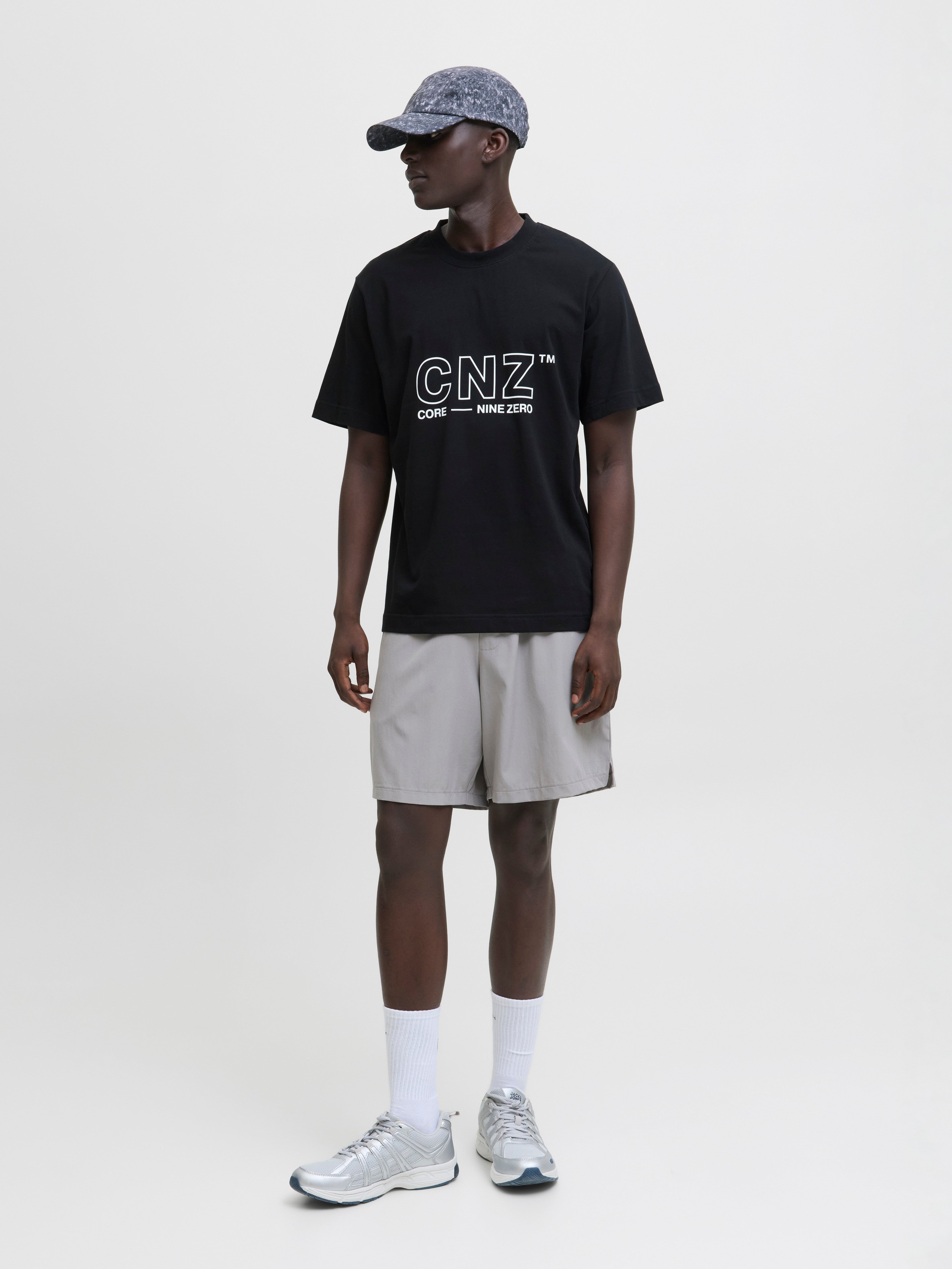 JACK & JONES JCOCNZAMSTERDAM branding t-shirt in black - Image 4