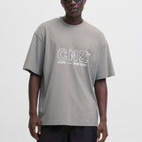 JACK & JONES JCOCNZAMSTERDAM branding t-shirt in gray flannel - Image 1