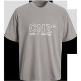 JACK & JONES JCOCNZAMSTERDAM branding t-shirt in gray flannel - Image 3