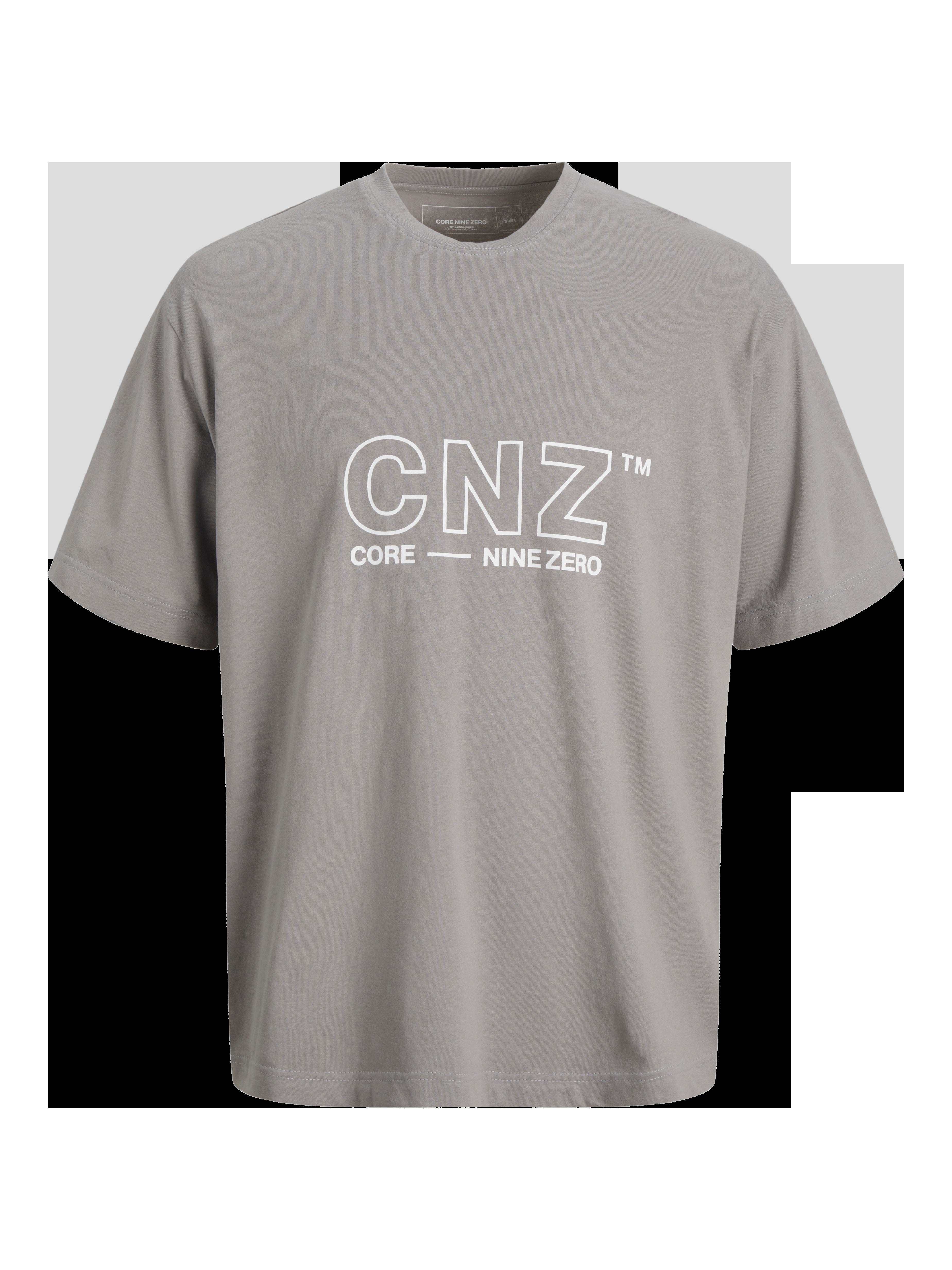 JACK & JONES JCOCNZAMSTERDAM branding t-shirt in gray flannel - Image 3