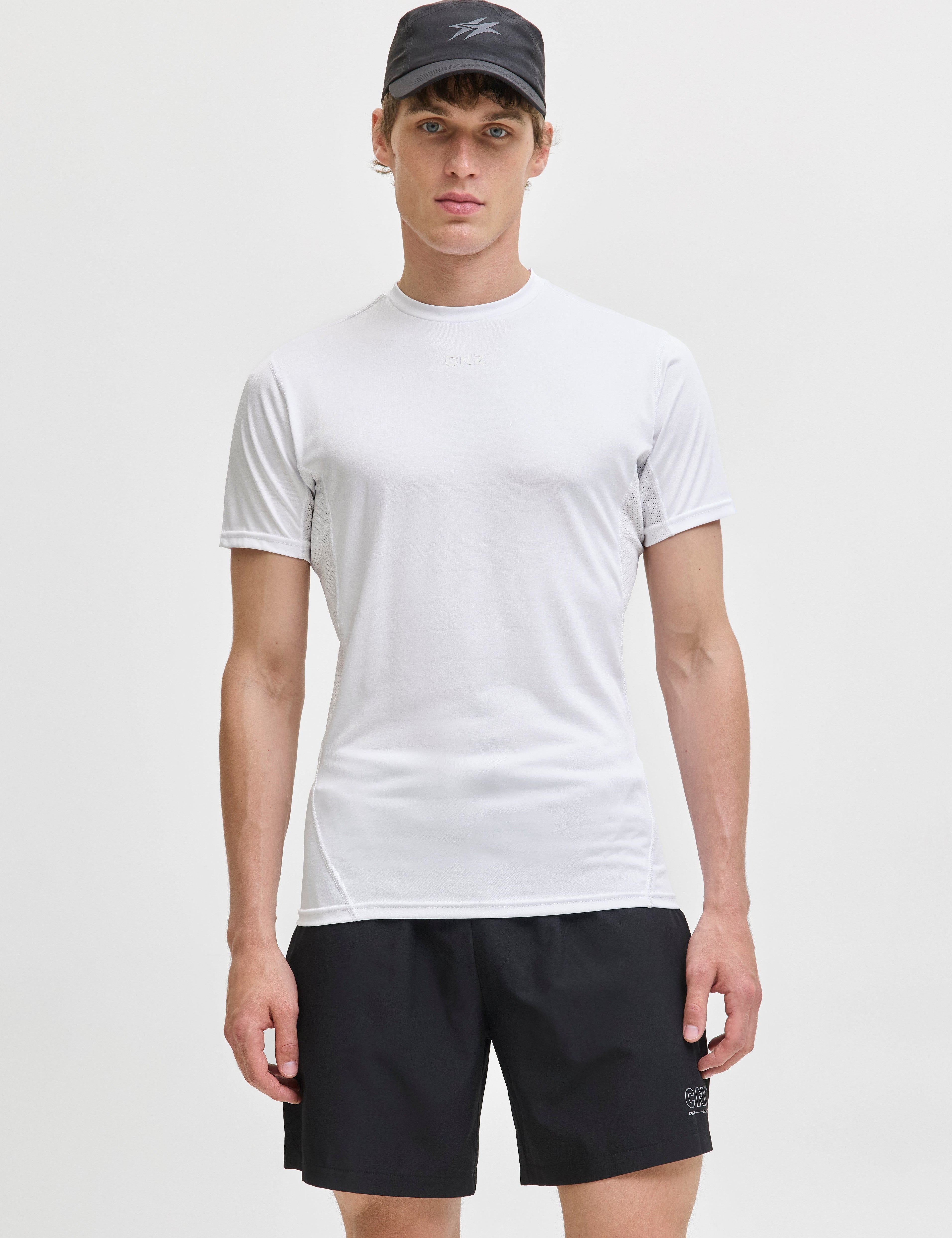 JACK & JONES JCOCNZ baselayer tee in bright white - Image 1