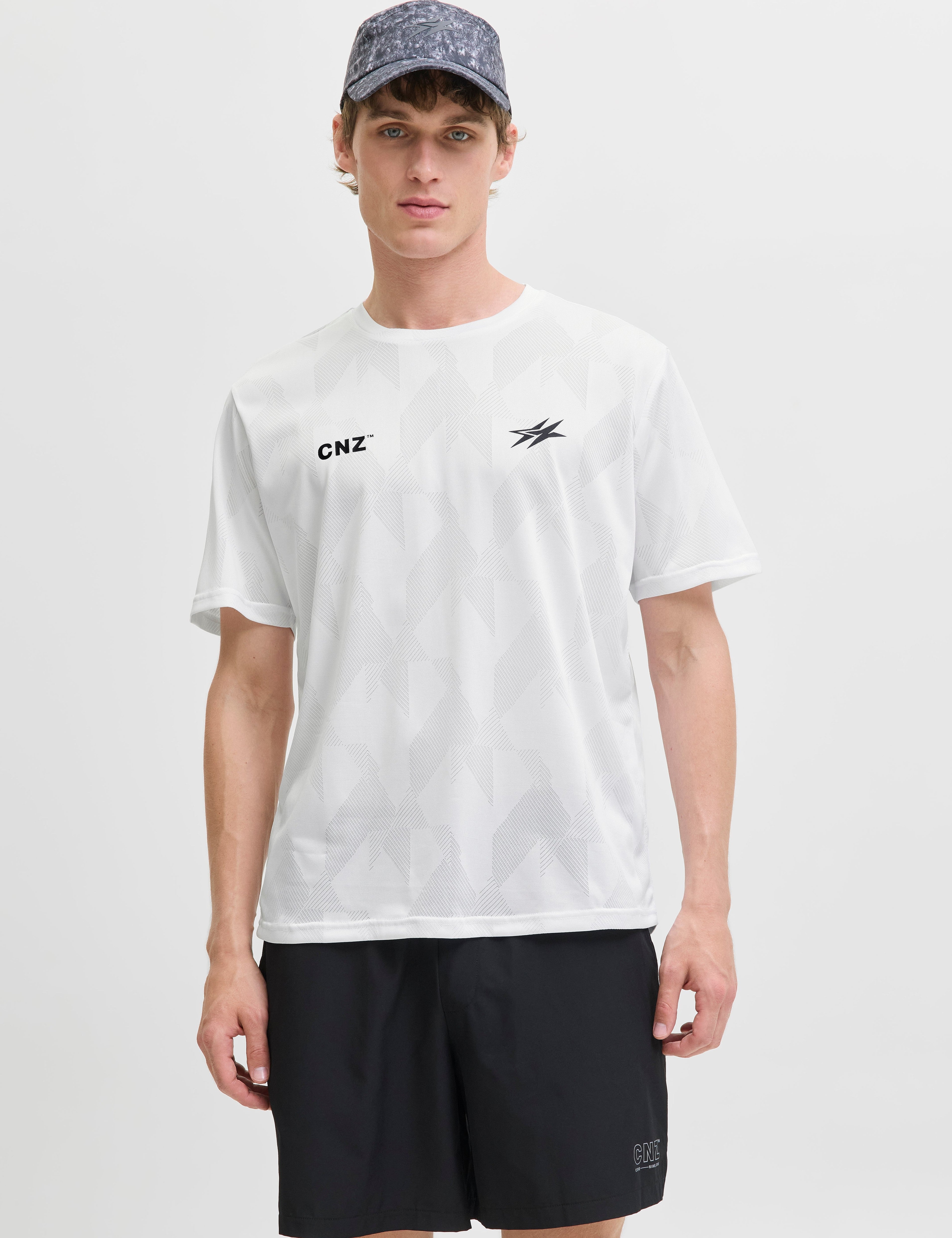JACK & JONES JCOCNZ paris t-shirt in bright white main 3 - Image 1