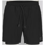 JACK & JONES JCOCNZ shorts with inner tights in black - Image 3