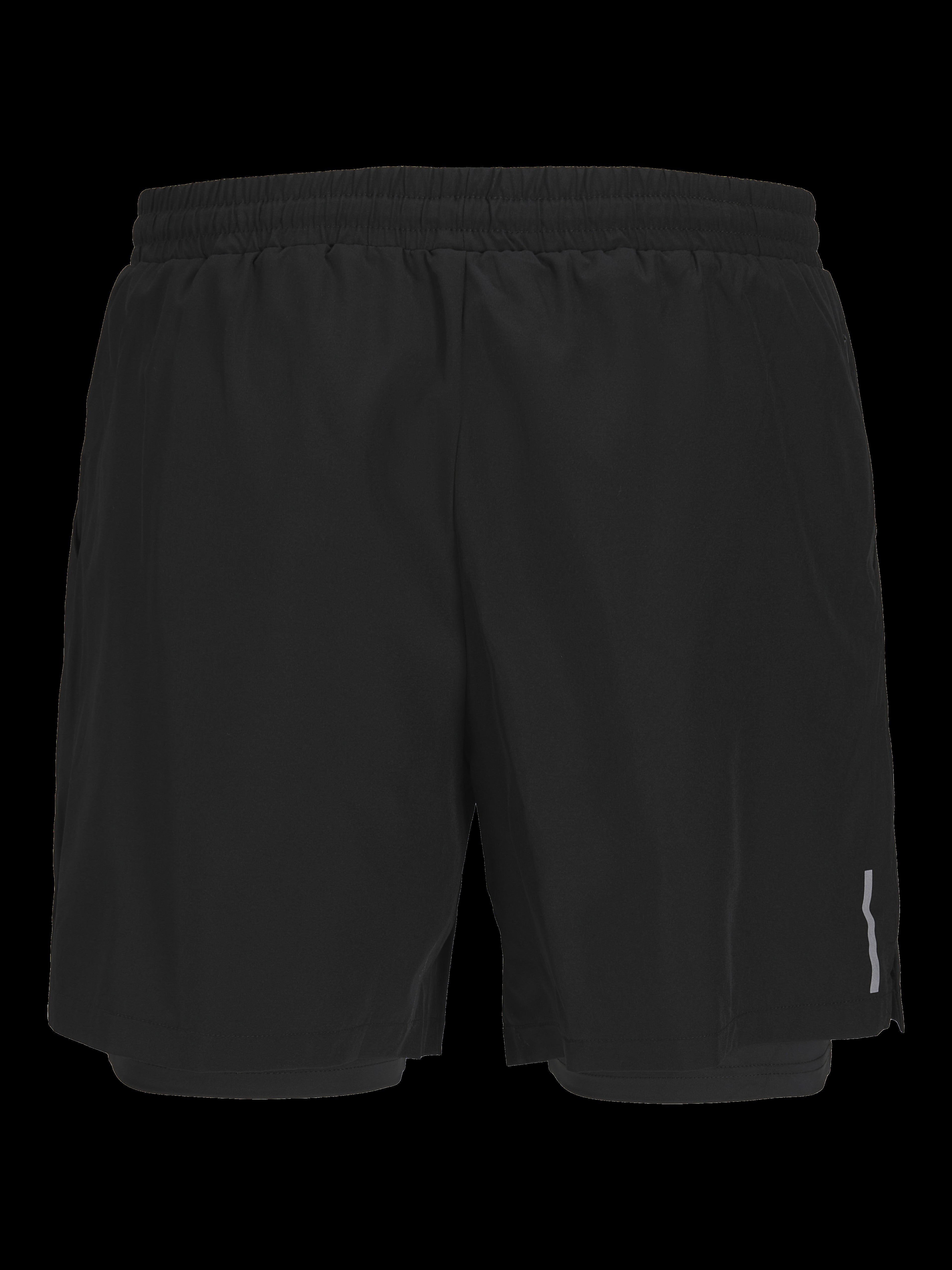 JACK & JONES JCOCNZ shorts with inner tights in black - Image 4