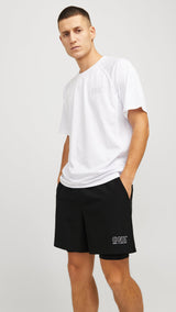JACK & JONES JCOCNZ shorts with inner tights in black - Image 8