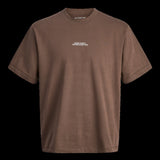 JACK & JONES JCOCOVER script back tee crew neck in seal brown - Image 3
