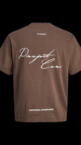 JACK & JONES JCOCOVER script back tee crew neck in seal brown - Image 4